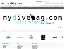 Tablet Screenshot of mydivebag.com